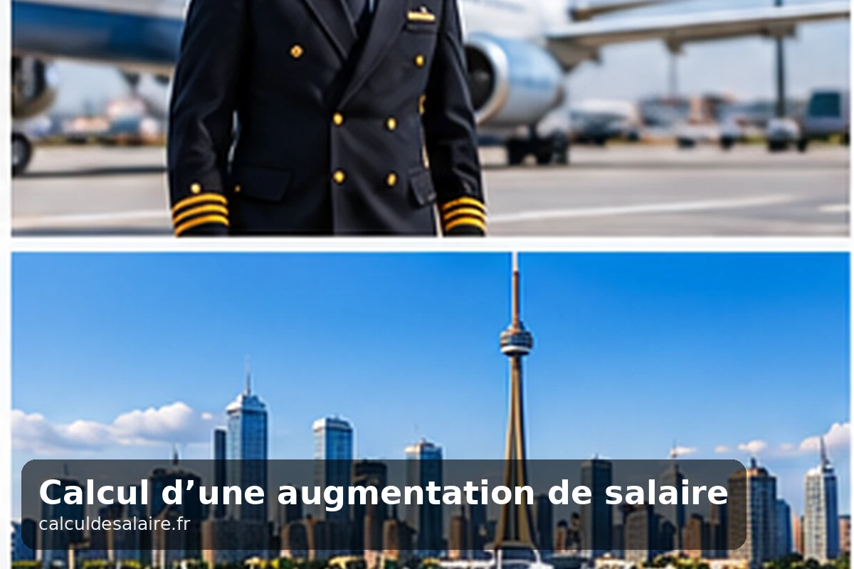 Fiche de paie annotée avec deux montants de salaire reliés par une flèche indiquant la hausse en euros
