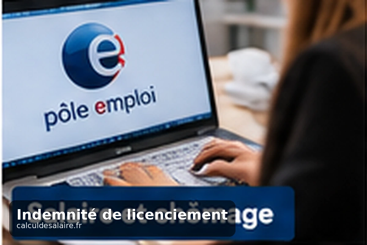 Salarié vérifiant un solde de tout compte avec une calculatrice et ses derniers bulletins de paie