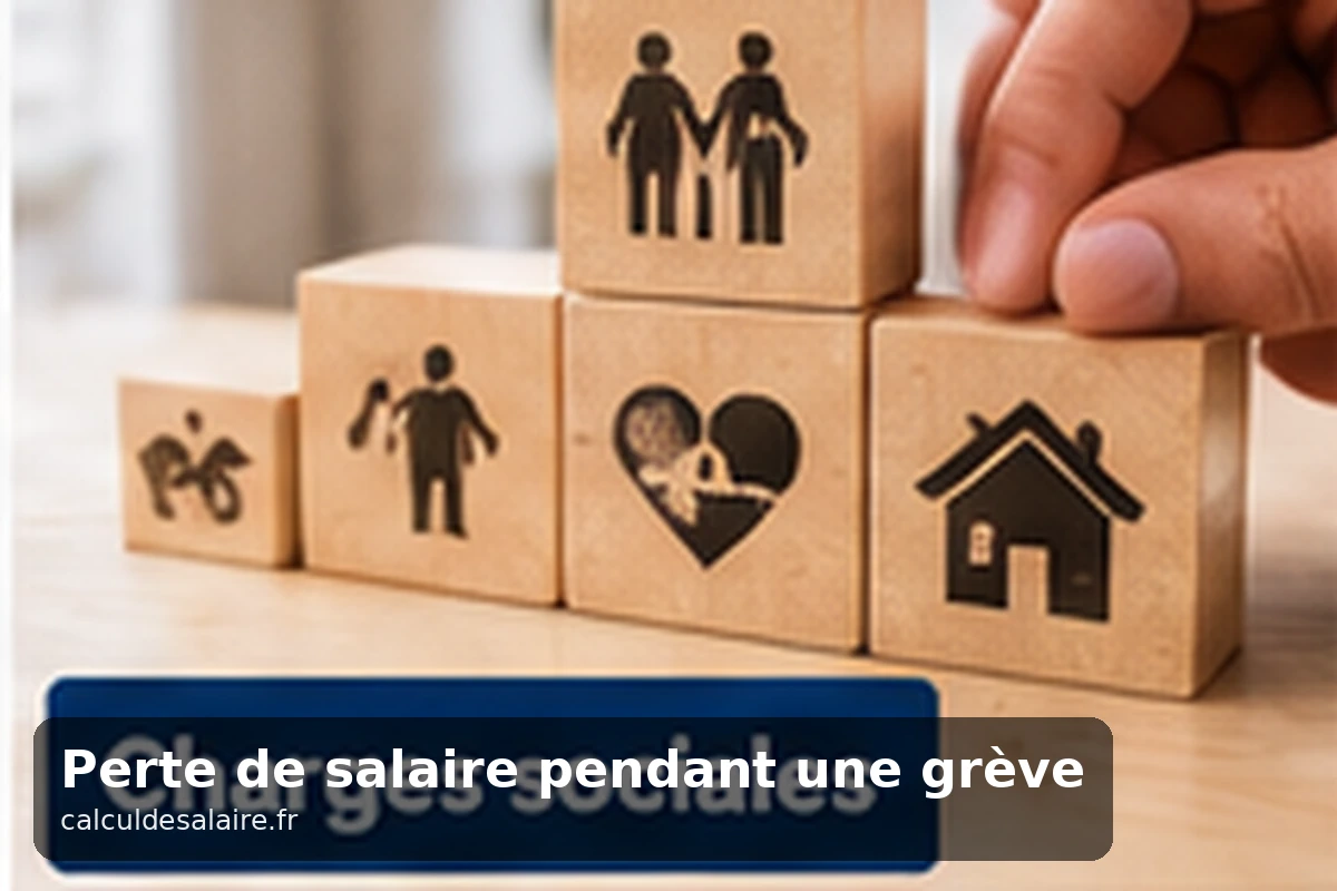Bulletin de paie avec une ligne de retenue pour absence et calculatrice posée à côté