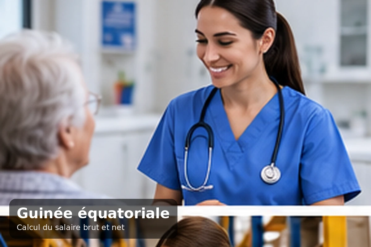 Fiche de paie rédigée en espagnol et en français avec montants en francs CFA, Malabo