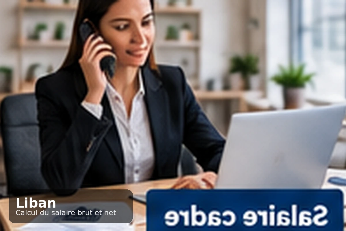 Fiche de paie libanaise avec montants en livres libanaises, ligne CNSS et indemnité de fin de service