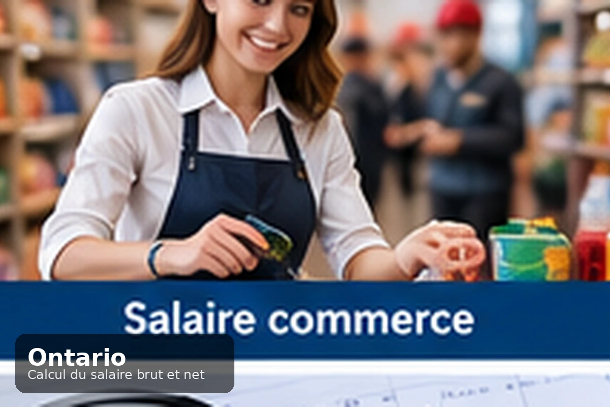 Talon de paie ontarien avec les lignes RPC, assurance-emploi, impôt fédéral, impôt de l’Ontario et contribution-santé