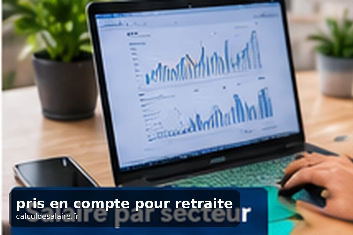 Relevé de carrière avec colonnes d’années et de salaires, stylo et lunettes posés à côté